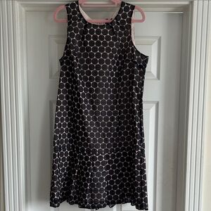 Club Monaco Black and Pink Polka Dot Mini Dress